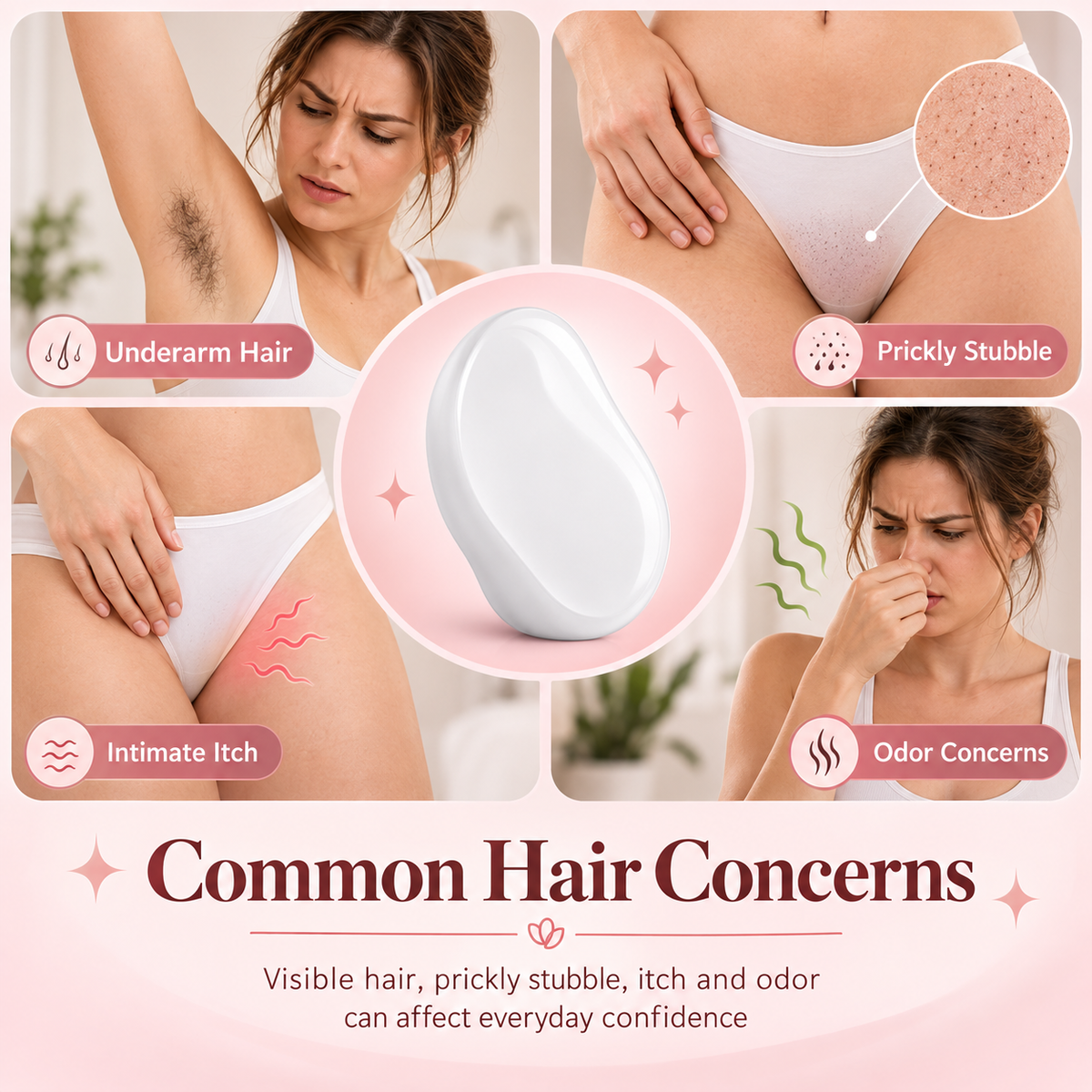 ◈ Gavelyn® 3-in-1 Crystal Hair Remover – Hair, Callus & Nail Care