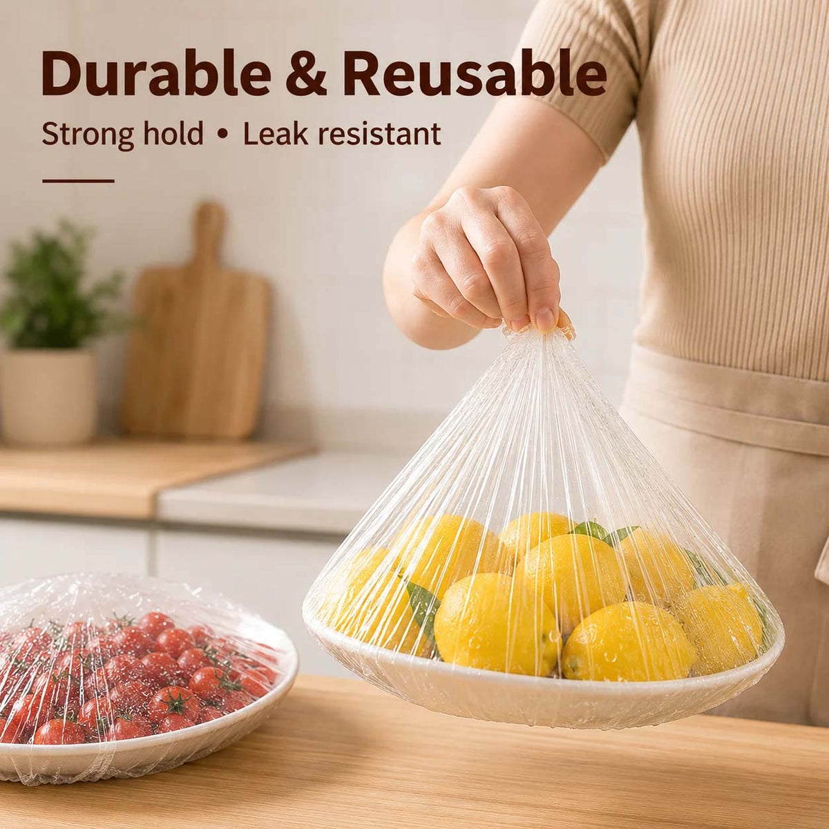 🏅 Gavelyn® 100-Piece Stretch Food Covers – Quick Fit for Bowls, Plates & More