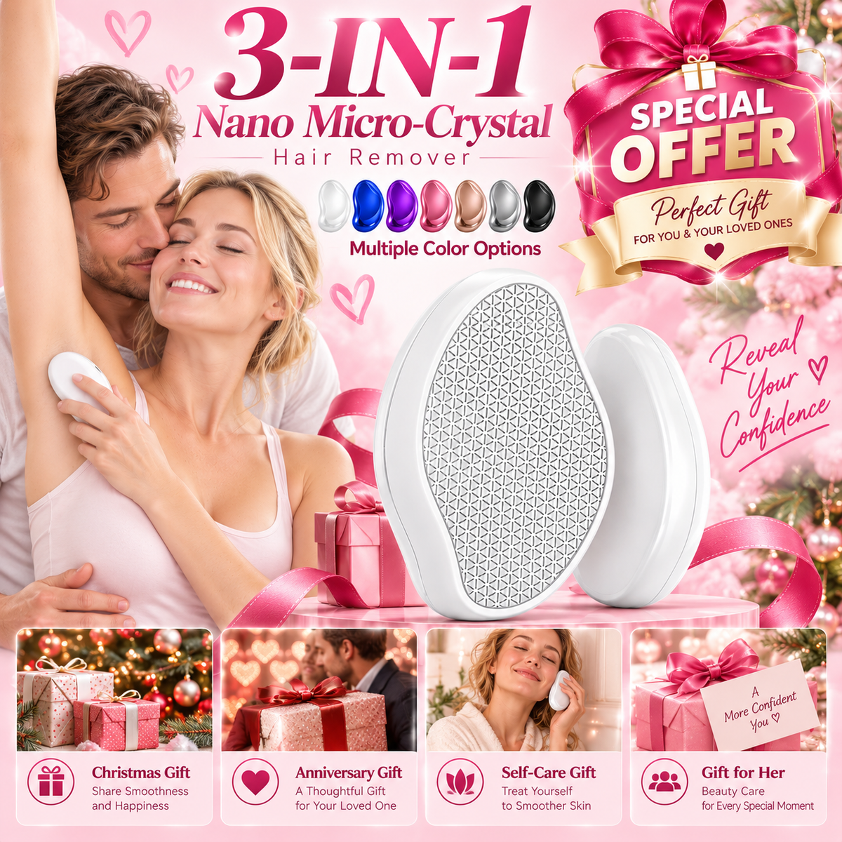 ◈ Gavelyn® 3-in-1 Crystal Hair Remover – Hair, Callus & Nail Care
