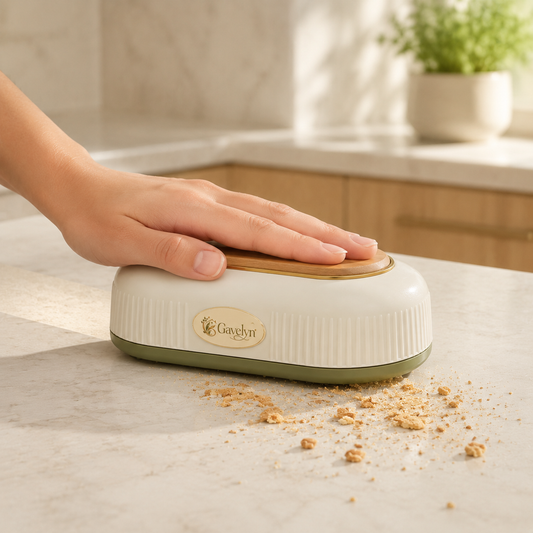 Gavelyn SweepCove Manual Tabletop Crumb Sweeper with Built-In Collector