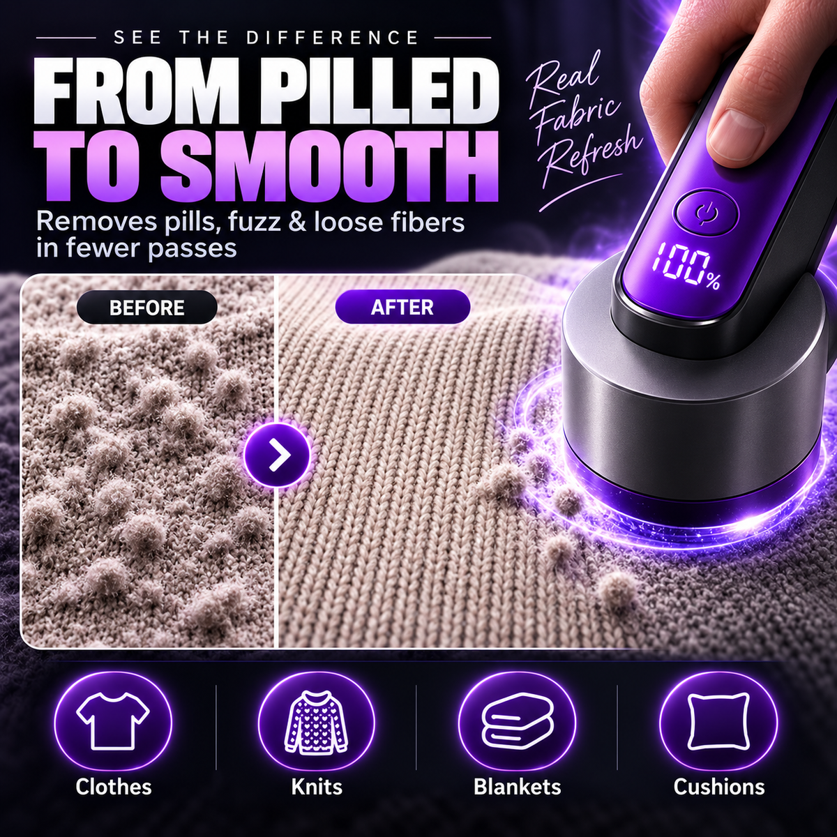✦ Digital Lint Shaver – Make Fabrics Look New Again