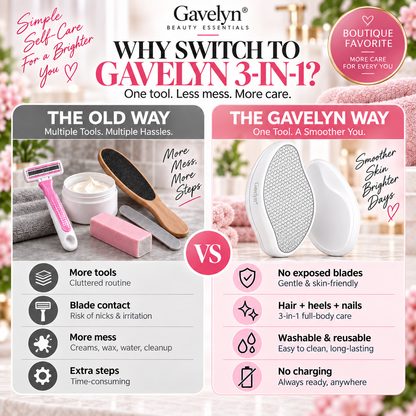 ◈ Gavelyn® 3-in-1 Crystal Hair Remover – Hair, Callus & Nail Care